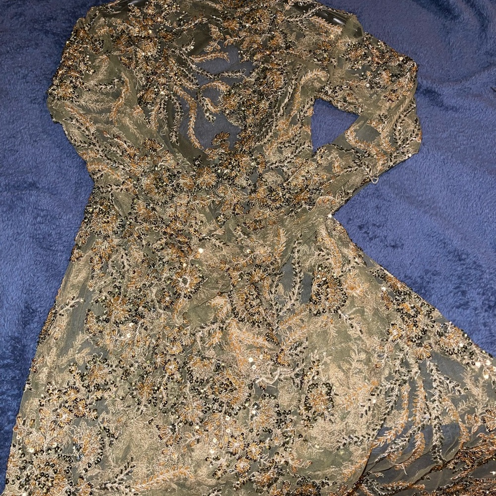 Small long sleeve Sequin dress made by a private Stylist